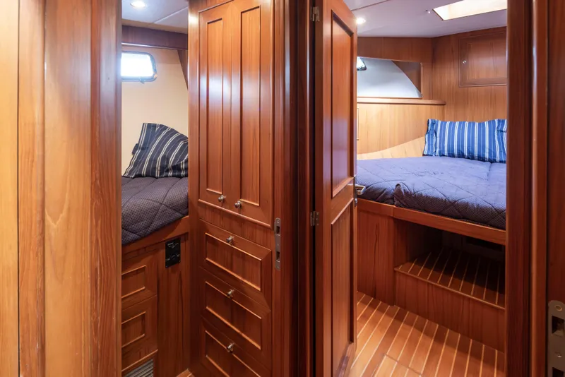 Slide: The Image of Interior of 2006 Alaskan 65 Flushdeck yacht with wooden finish and cozy bedrooms. - 40