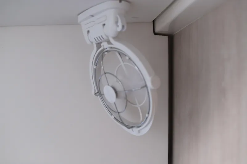 Slide: The Image of Ceiling-mounted fan in a Robertson Leopard 2020 model interior. - 48