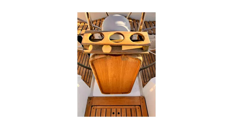 Slide: The Image of Propane tanks on 1992 Wauquiez Centurion 45 sailboat deck, secured with ropes. - 43