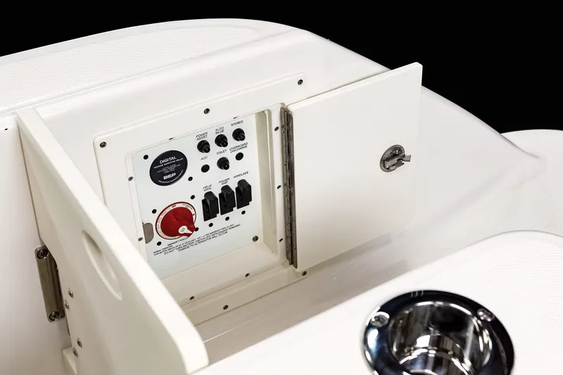 Slide: The Image of Manufacturer Provided Image: Control panel of a 2021 Robalo R242 Center Console boat. - 22