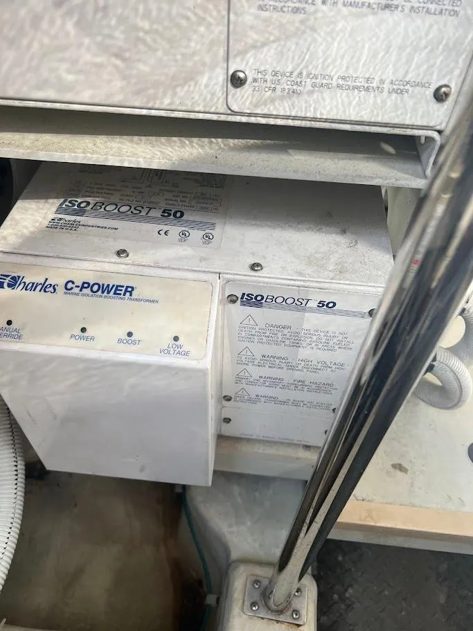 Slide: The Image of Charles C-Power IsoBoost 50 marine transformer in 2006 Carver 56 Voyager yacht. - 48