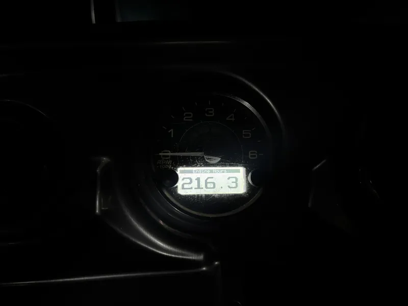 Slide: The Image of Luxurious interior of 2013 Monterey 280 SCR boat with white leather seating. - 8