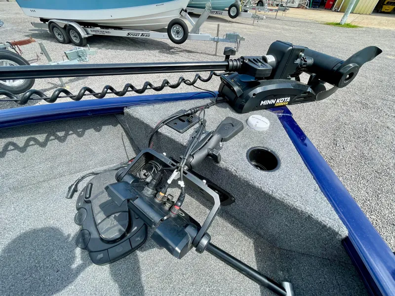 Slide: The Image of 2020 Tracker Pro Guide V-175 Combo boat with Minn Kota Terrova trolling motor. - 11