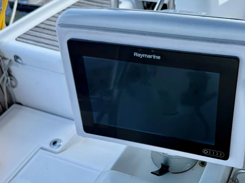 Slide: The Image of Raymarine navigation display on 2015 Jeanneau 409 sailboat cockpit. - 10