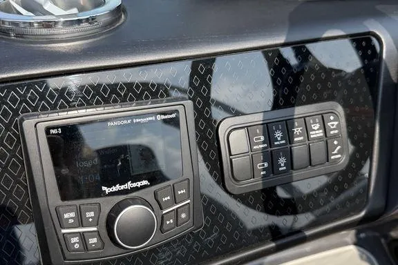 Slide: The Image of Control panel of 2026 Bennington M Quad Bench 24 MFB with audio and lighting controls. - 20