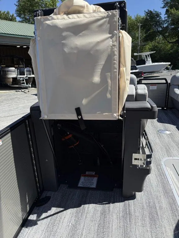 Slide: The Image of 2026 Bennington M Swingback 24 MSB pontoon boat with spacious seating and modern design. - 26