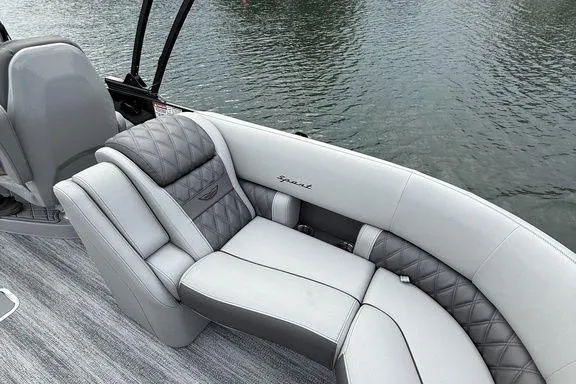 Slide: The Image of 2026 Bennington RX Sport Quad Bench 23 RXFB with luxurious seating on water. - 10