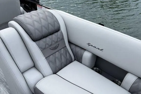 Slide: The Image of Luxurious seating on 2026 Bennington RX Sport Quad Bench 23 RXFB boat. - 11