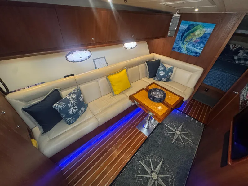 Slide: The Image of Luxurious 2006 Tiara Yachts 4200 Open interior with plush seating and elegant decor. - 33