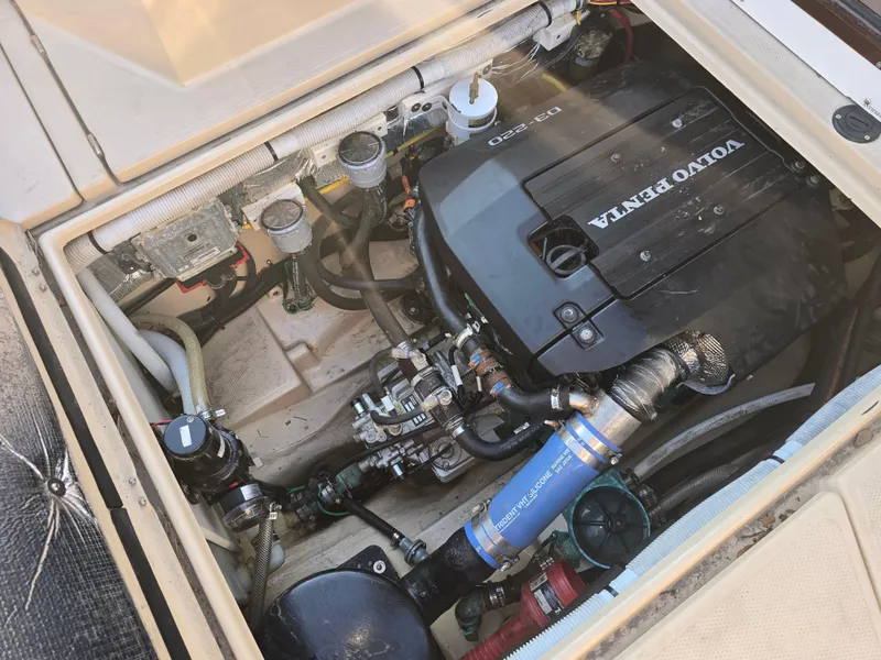 Slide: The Image of Engine compartment of a 2017 Ranger Tugs R-27 with Volvo Penta D3-220 engine. - 10