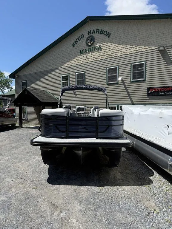 Slide: The Image of 2026 Bennington S Quad Bench 22 SSR pontoon boat at Snug Harbor Marina. - 3