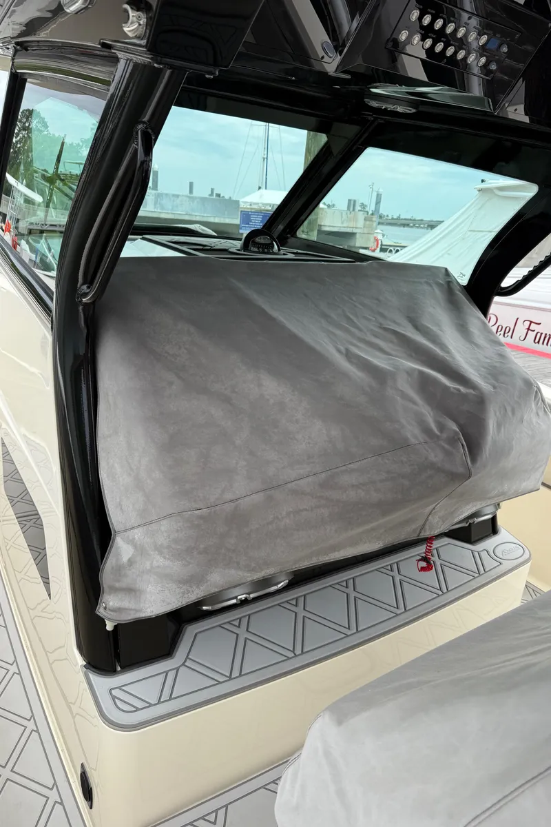 Slide: The Image of 2024 Scout 377 LXF Custom Sunbrella Helm Cover - 32