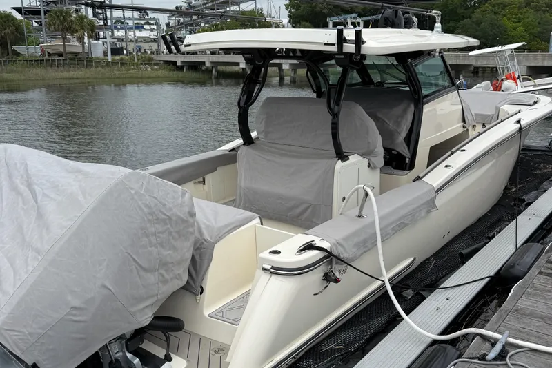 Slide: The Image of 2024 Scout 377 LXF Custom Gunwale Covers - Sunbrella - 38