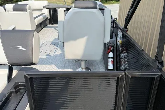 Slide: The Image of 2026 Bennington S Swingback 22 SSB interior with seating and safety equipment. - 13