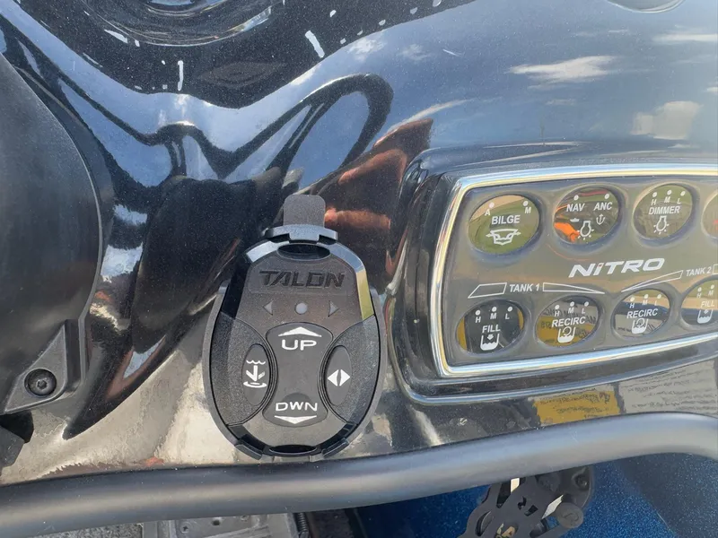 Slide: The Image of Control panel of a 2019 Nitro Z20 boat with Talon anchor controls. - 20