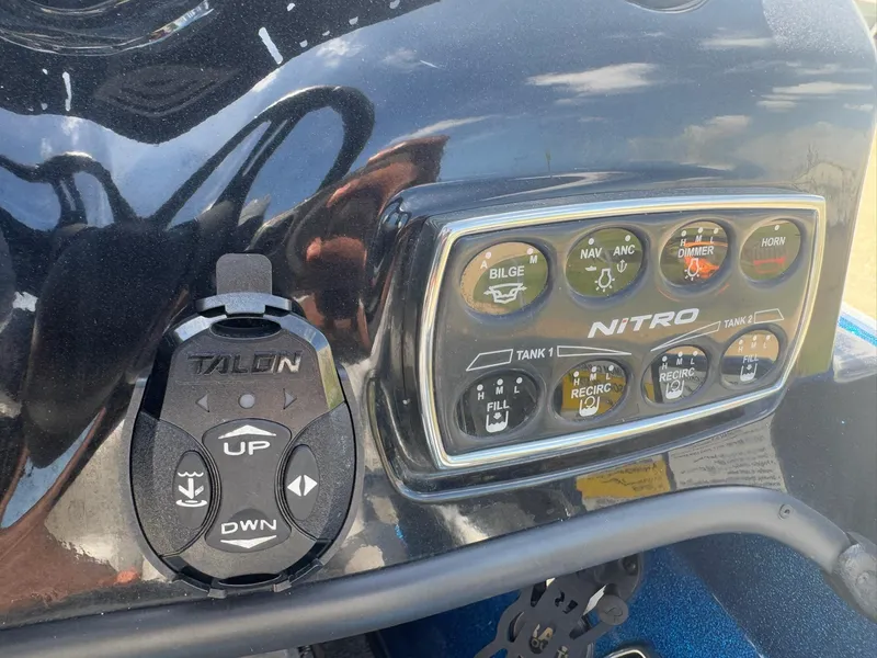 Slide: The Image of Control panel of a 2019 Nitro Z20 boat with Talon anchor controls. - 21