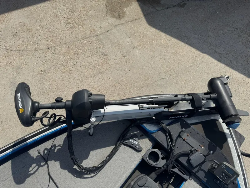 Slide: The Image of 2019 Nitro Z20 boat with Minn Kota trolling motor on deck. - 29