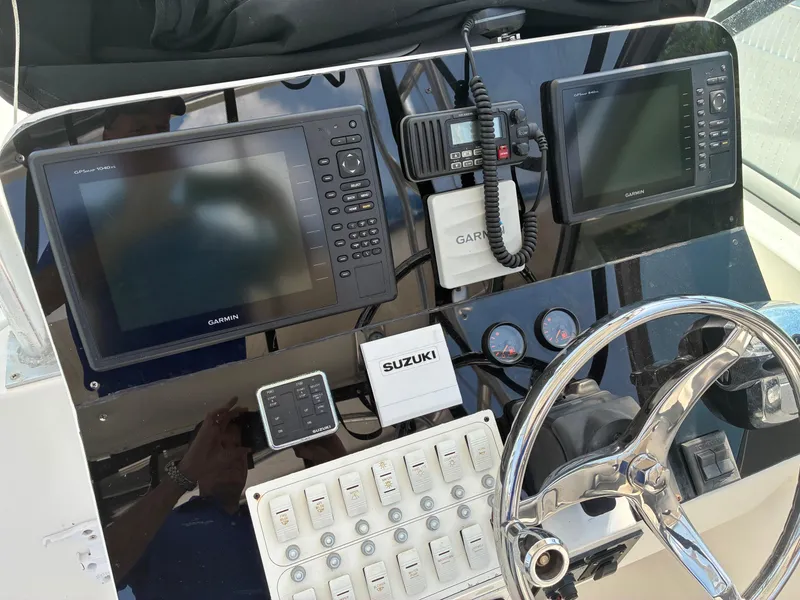 Slide: The Image of Stamas 320 Express with 2020 outboards 2005 - 25