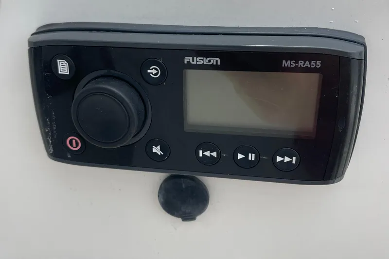 Slide: The Image of Fusion MS-RA55 marine stereo on 2021 Hurricane SunDeck Sport 185 OB boat. - 11
