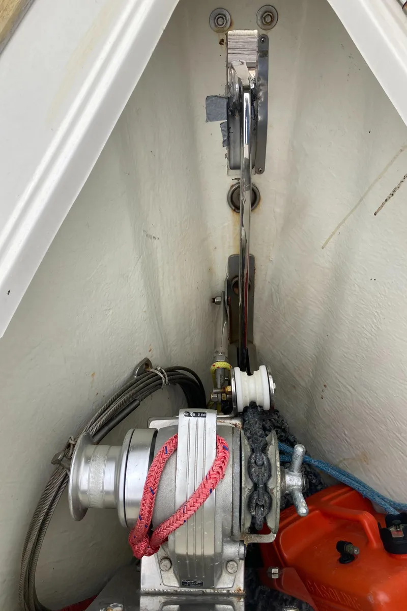 Slide: The Image of Anchor winch system on a 2001 Malo 43 sailboat. - 63