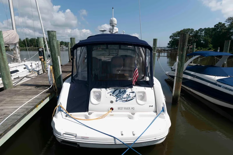 Slide: The Image of 2007 Sea Ray 340 Sundancer docked at marina, West River, MD. - 2