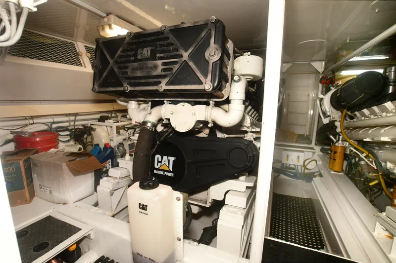 Slide: The Image of Engine room of 2000 Viking Boats 65 C with CAT Marine Power engine. - 29