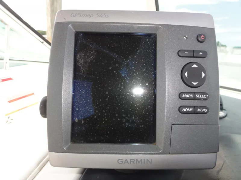 Slide: The Image of Garmin GPSmap 545s device on a 2009 Sea Ray 250 SLX boat dashboard. - 14