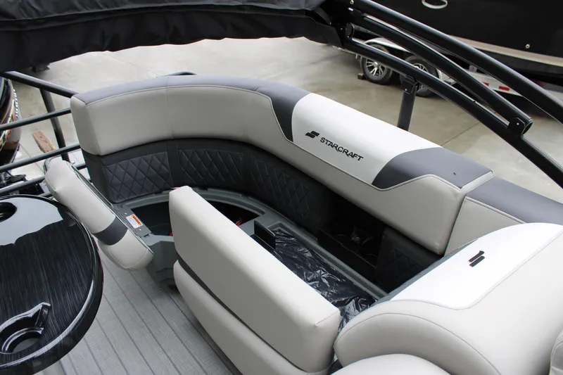 Slide: The Image of Luxurious seating on 2025 Starcraft SLS 3 boat with elegant design and premium materials. - 4