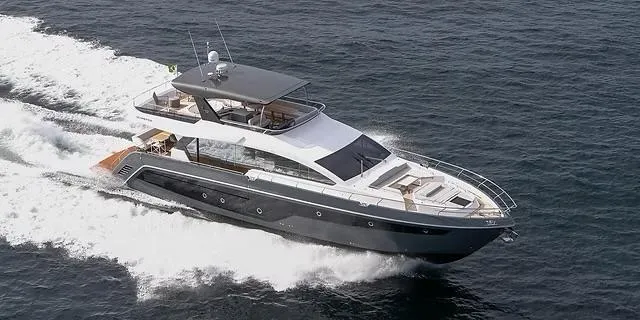 Slide: The Image of Luxury Schaefer 770 yacht cruising on open water, 2026 model. - 3
