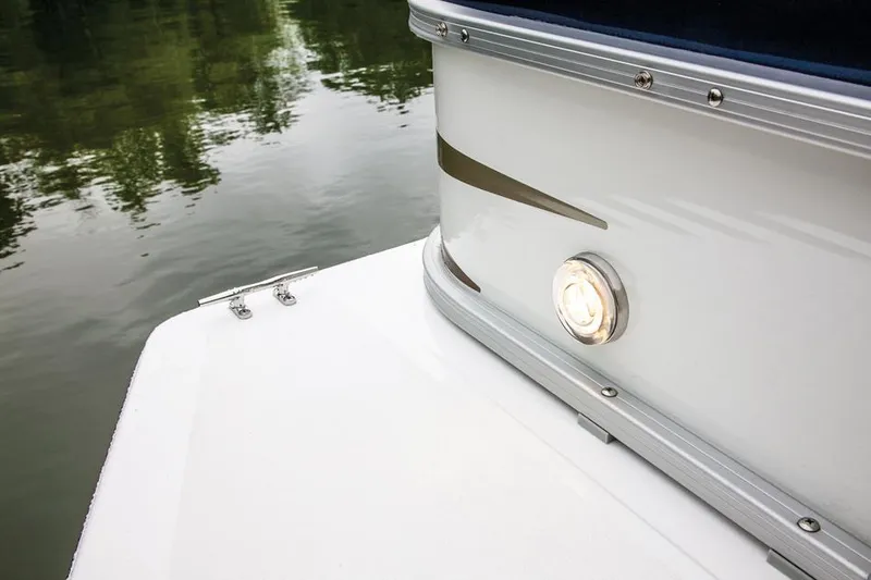 Slide: The Image of Manufacturer Provided Image: 2014 Hurricane FunDeck 226 boat stern detail on calm water. - 4