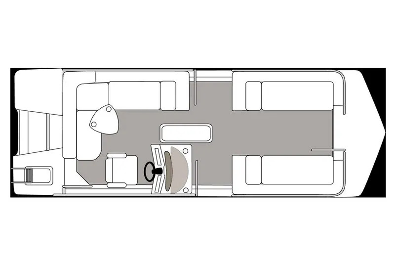 Slide: The Image of Manufacturer Provided Image: 2014 Hurricane FunDeck 226 boat layout with seating and helm. - 5