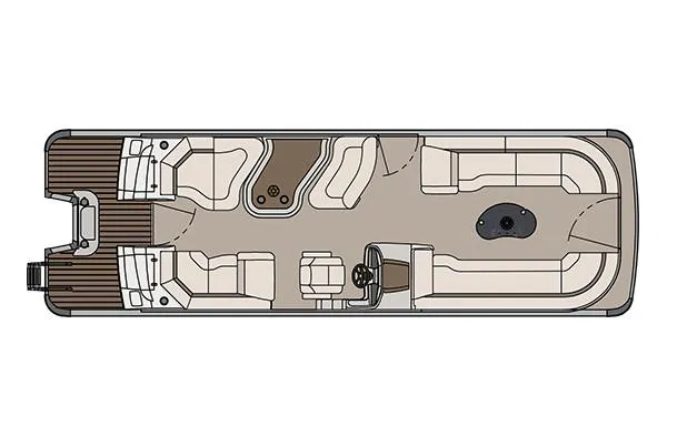 Slide: The Image of Manufacturer Provided Image: Top view of 2018 Avalon Catalina Platinum Entertainer 27' boat layout. - 22