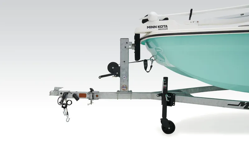 Slide: The Image of 2025 Mako Pro Skiff 13 CC steering console with gauge and controls. - 8