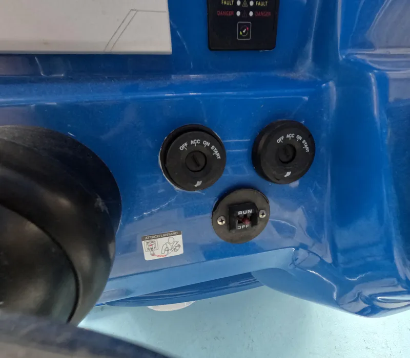 Slide: The Image of Blue canopy of 2022 Eastward 30 boat against clear sky. - 15