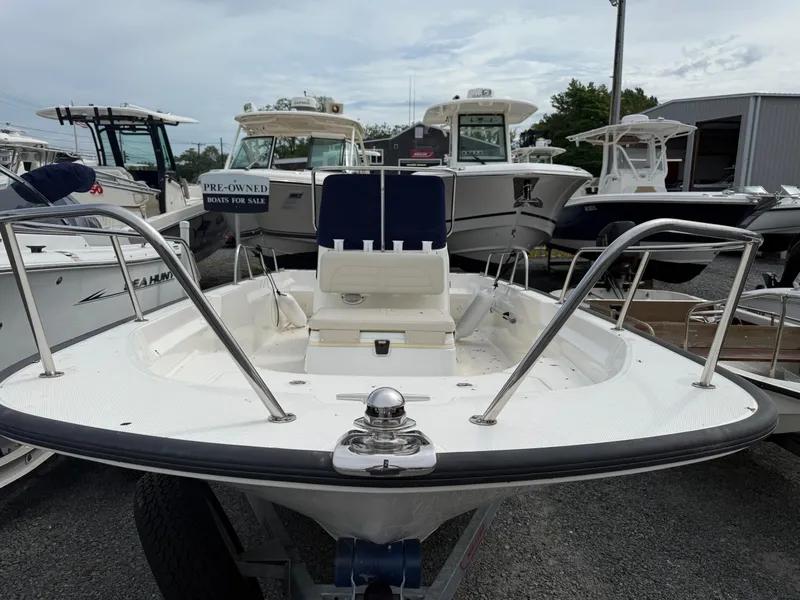 Slide: The Image of 2022 Boston Whaler 170 Montauk boat displayed among pre-owned boats for sale. - 3
