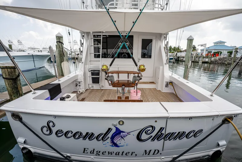 Slide: The Image of 1995 Viking 50 yacht "Second Chance" docked in Edgewater, MD marina. - 16