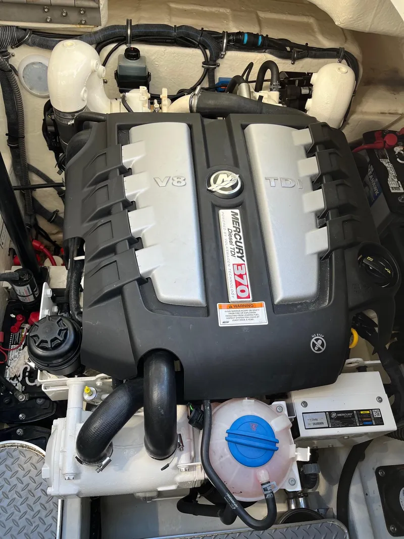 Slide: The Image of 2016 Formula 37 PC engine compartment with Mercury 370 V8 TDI engine. - 15