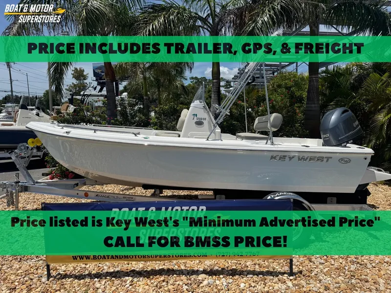 The Image of 2025 Key West 1720 Center Console boat with trailer, GPS, and freight included. - 1
