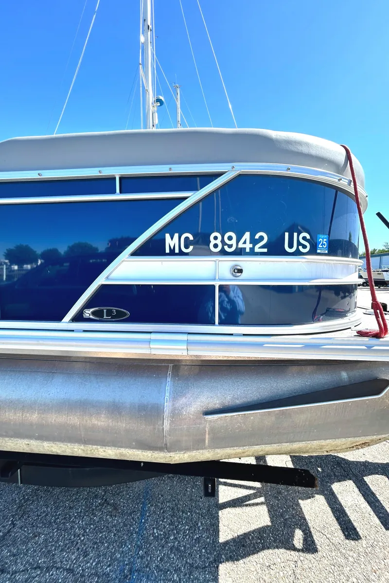 Slide: The Image of 2022 Sylvan L3 Party Fish pontoon boat with registration number MC 8942 US. - 10