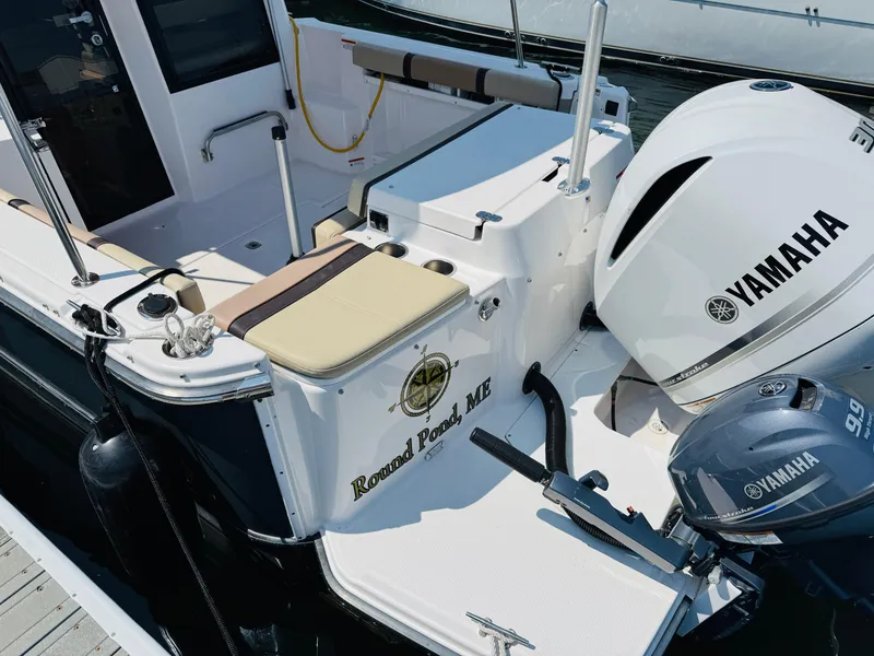 Slide: The Image of 2018 Ranger Tugs R-27 boat with Yamaha outboard motor, docked at Round Pond, ME. - 34