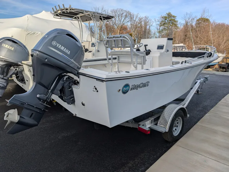 Slide: The Image of 2024 May-Craft 1900CC boat with Yamaha outboard motor on trailer. - 9