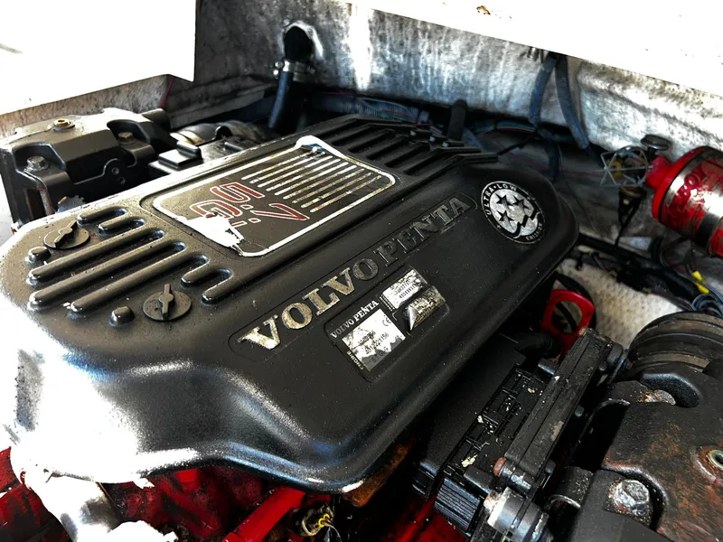 Slide: The Image of Volvo Penta engine in 2008 Regal 2200 Bowrider boat, close-up view. - 17