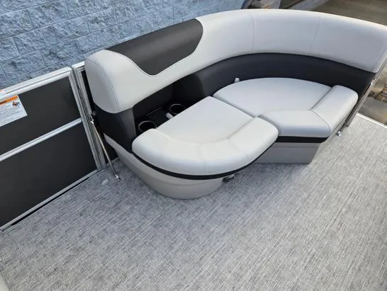 Slide: The Image of 2026 South Bay 224FCR LE pontoon boat with stylish seating and modern design. - 6