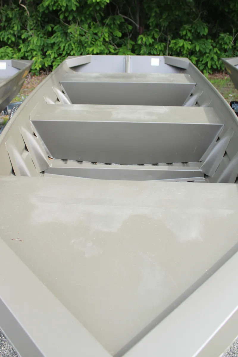 Slide: The Image of 2025 WeldBilt 1548V boat hull, showcasing sturdy construction and sleek design. - 3