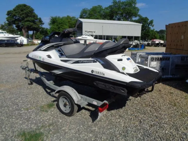 Slide: The Image of 2015 Yamaha WaveRunner FX Cruiser H/O on trailer in outdoor setting. - 5