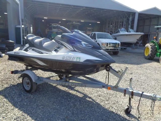 Slide: The Image of 2015 Yamaha WaveRunner FX Cruiser H/O on trailer in outdoor storage area. - 7