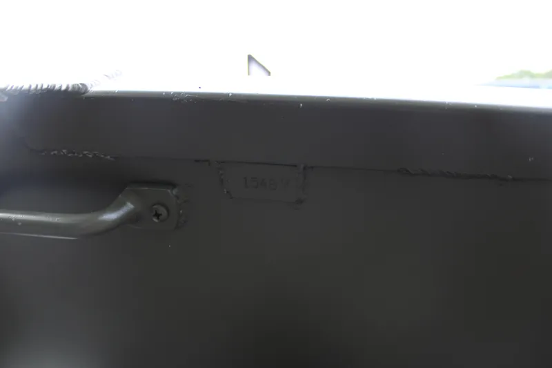 Slide: The Image of Close-up of WeldBilt 1548V boat interior, showcasing handle and weld details, 2025 model. - 6