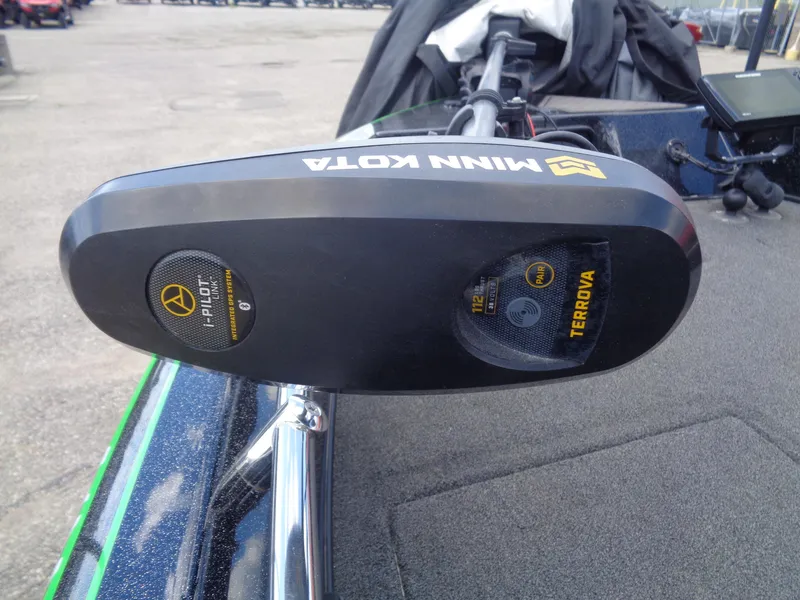 Slide: The Image of Minn Kota Terrova motor on 2022 Nitro ZV21 boat, featuring i-Pilot Link GPS system. - 11