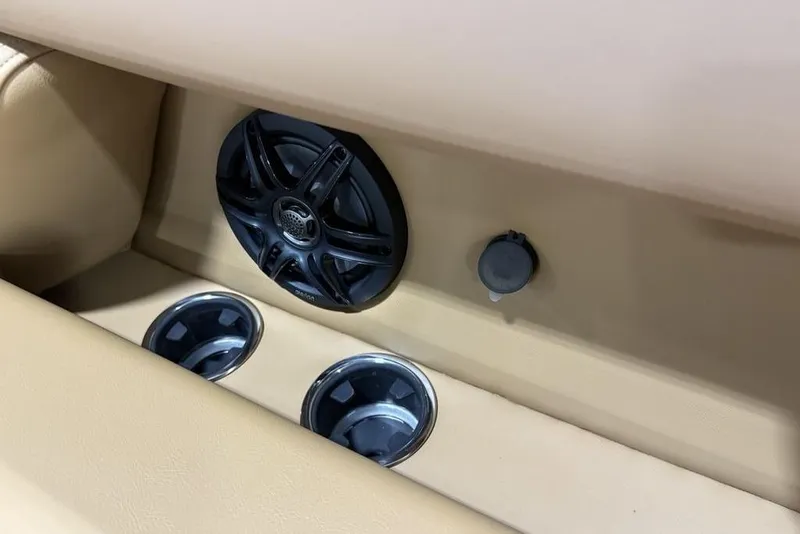 Slide: The Image of Interior of 2025 Godfrey Sweetwater 2286 SFL with speaker and cup holders. - 10