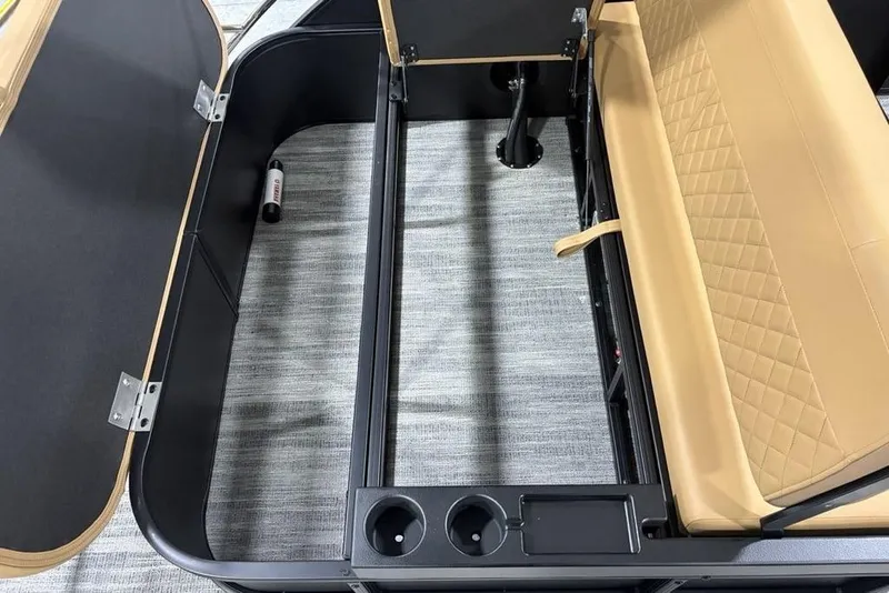 Slide: The Image of Interior view of 2025 Godfrey Sweetwater 2286 SFL iMPACT pontoon seating and storage. - 28